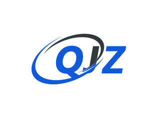 QJZ letter creative modern elegant swoosh logo design