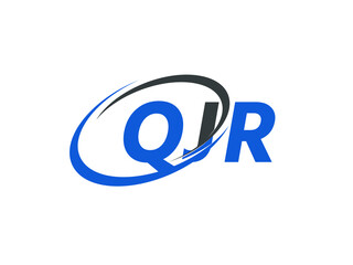 QJR letter creative modern elegant swoosh logo design