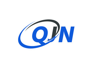 QJN letter creative modern elegant swoosh logo design