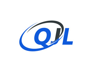QJL letter creative modern elegant swoosh logo design