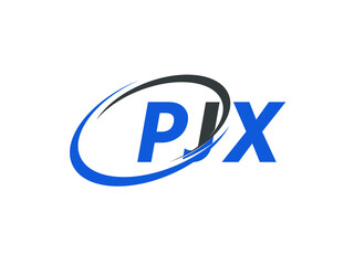 PJX letter creative modern elegant swoosh logo design