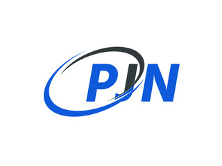 PJN letter creative modern elegant swoosh logo design