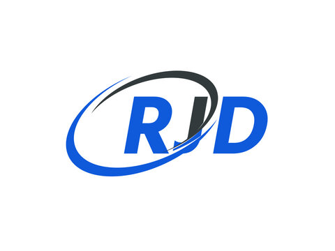 RJD letter creative modern elegant swoosh logo design