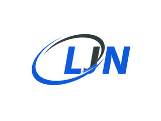 LJN letter creative modern elegant swoosh logo design