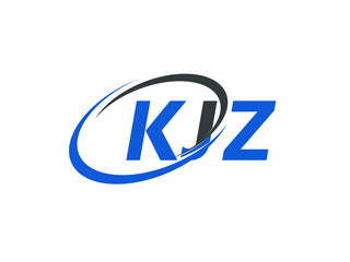 KJZ letter creative modern elegant swoosh logo design