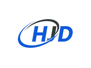 HJD letter creative modern elegant swoosh logo design