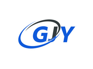 GJY letter creative modern elegant swoosh logo design