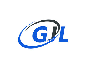 GJL letter creative modern elegant swoosh logo design