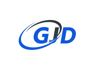 GJD letter creative modern elegant swoosh logo design