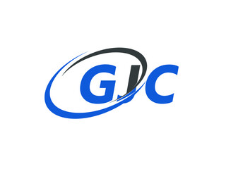 GJC letter creative modern elegant swoosh logo design