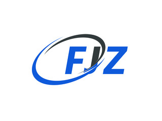 FJZ letter creative modern elegant swoosh logo design