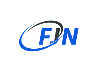 FJN letter creative modern elegant swoosh logo design