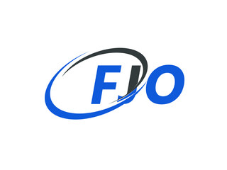 FJO letter creative modern elegant swoosh logo design