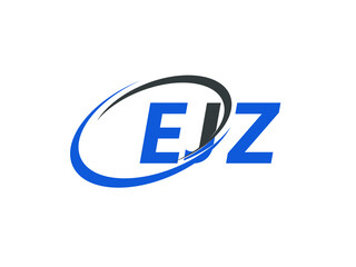 EJZ letter creative modern elegant swoosh logo design