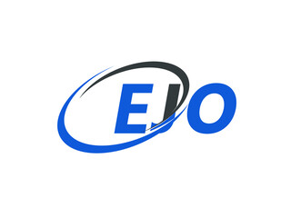 EJO letter creative modern elegant swoosh logo design