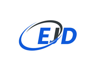 EJD letter creative modern elegant swoosh logo design