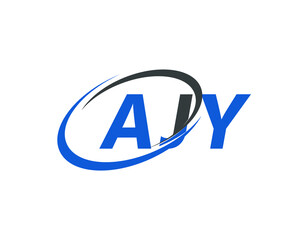 AJY letter creative modern elegant swoosh logo design