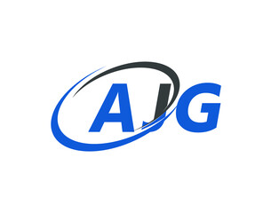 AJG letter creative modern elegant swoosh logo design