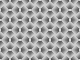 Abstract geometric pattern with stripes, lines. Seamless vector background. White and black ornament. Simple lattice graphic design