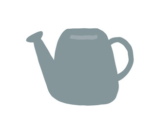 Obraz premium かわいい青色のジョウロ／手描きイラスト