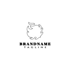 fire logo design template icon vector illustration