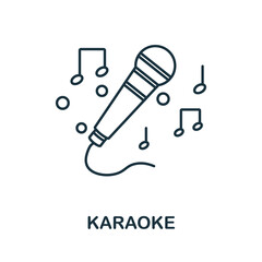 Karaoke icon. Line element from party icon collection. Linear Karaoke icon sign for web design, infographics and more.