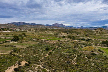 The Badlands of Abanilla and Mahoya near Murcia in Spain - obrazy, fototapety, plakaty