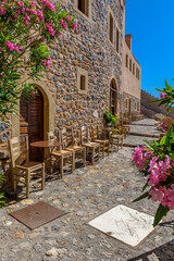 Fototapeta na wymiar View of the medieval castle of Monemvasia, Lakonia, Peloponnese, Greece