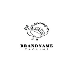 peacock logo icon design template vector illustration