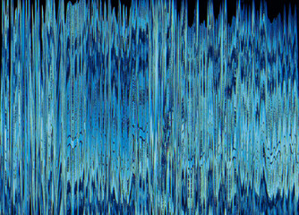 Static noise. Glitch art. Transmission interference. Matrix damage. Blue color gradient distortion texture on black abstract background.