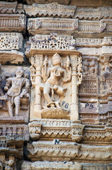 Carved Hira Bhagol, the Eastern gate named after it's architect; Hiradhar, located in Dabhoi, Gujarat, India