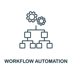 Workflow Automation icon. Line element from production management collection. Linear Workflow Automation icon sign for web design, infographics and more.