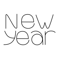 Christmas and new year flat line icons. Winter holidays sale decor. Signs and symbols  for xmas party celebration, greeting cards. Isolated element. Vector illustration.