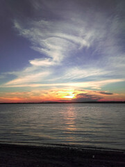sunset over the sea