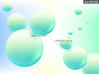 丸い　風船　泡　抽象　おしゃれ　かわいい　背景　　　イメージ　黄緑　キラキラ