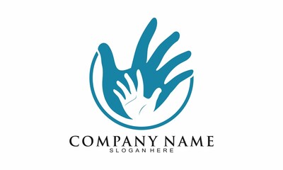 Elegant hand illustration vector logo