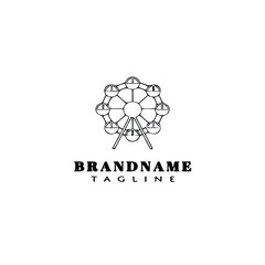 wheel ferris logo cartoon icon design template vector illustration