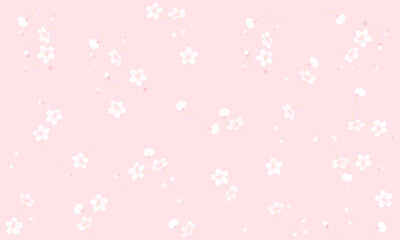 桜の花のベクターイラスト背景(パターン,模様)