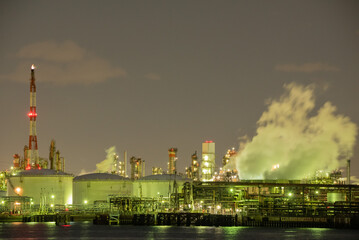 Fototapeta na wymiar 川崎工業地帯の夜景