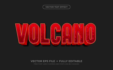 Volcano Editable Vector Text Effect.