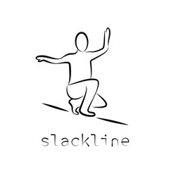 slackline logo isolated on white background