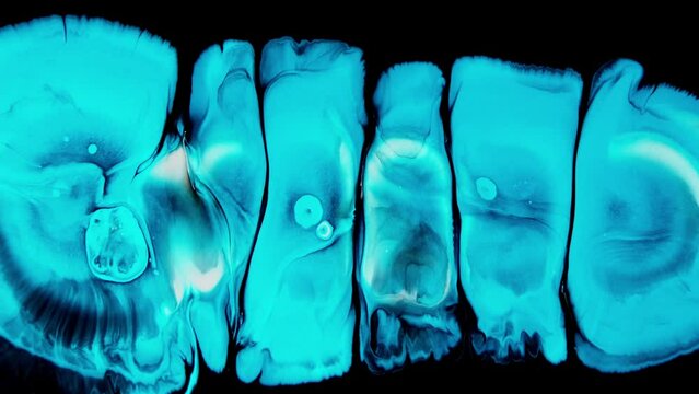 blue liquid paints black background