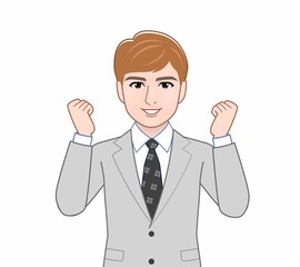 茶色の髪色の男性