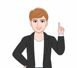 茶色の髪色の男性