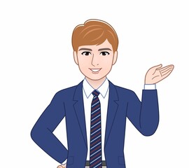 茶色の髪色の男性