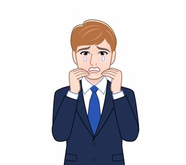 茶色の髪色の男性