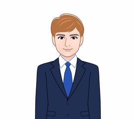 茶色の髪色の男性