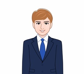 茶色の髪色の男性