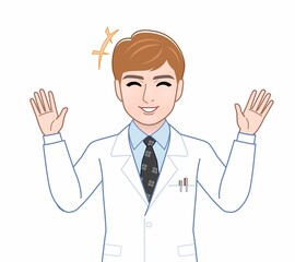 白衣を着た外国人医師