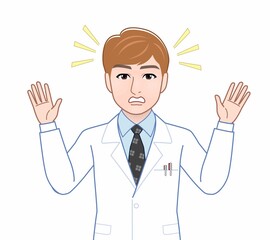 白衣を着た外国人医師